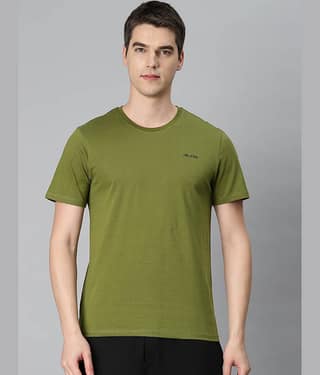 Alcis Mustard Cotton Regular Fit Men's Sports T-Shirt ( Pack of 1 )