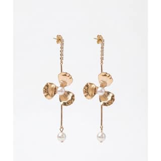 Earrings Floral Pearl