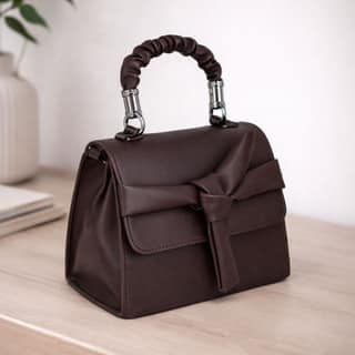 Bow Detail Sling Bag | Premium PU Leather Small Handbag | Trendy Shoulder Bag for Girls & Women
