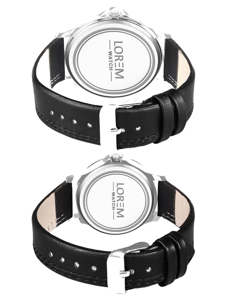 Black Stylish Dial Analog Watch for Lovely Couple LR93-LR340 view 3