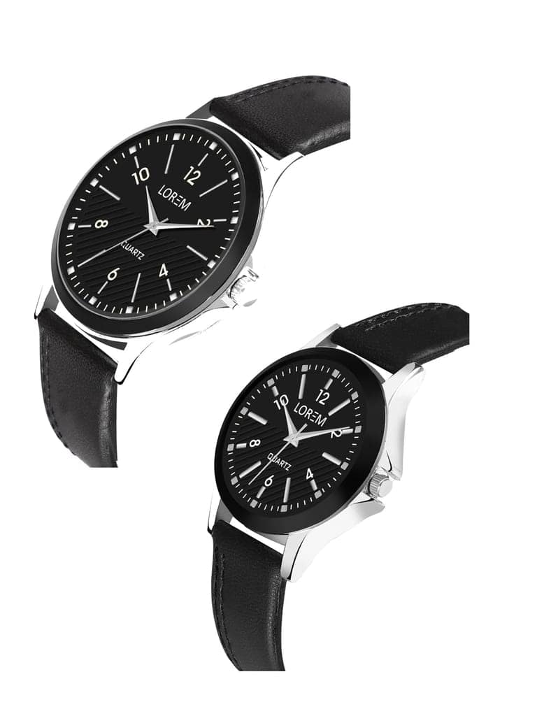 Black Stylish Dial Analog Watch for Lovely Couple LR93-LR340 view 4