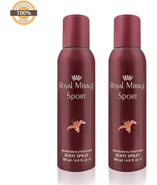 Royal Mirage Sport- Pack of 2 Unisex Deodorant Spray 200 mL