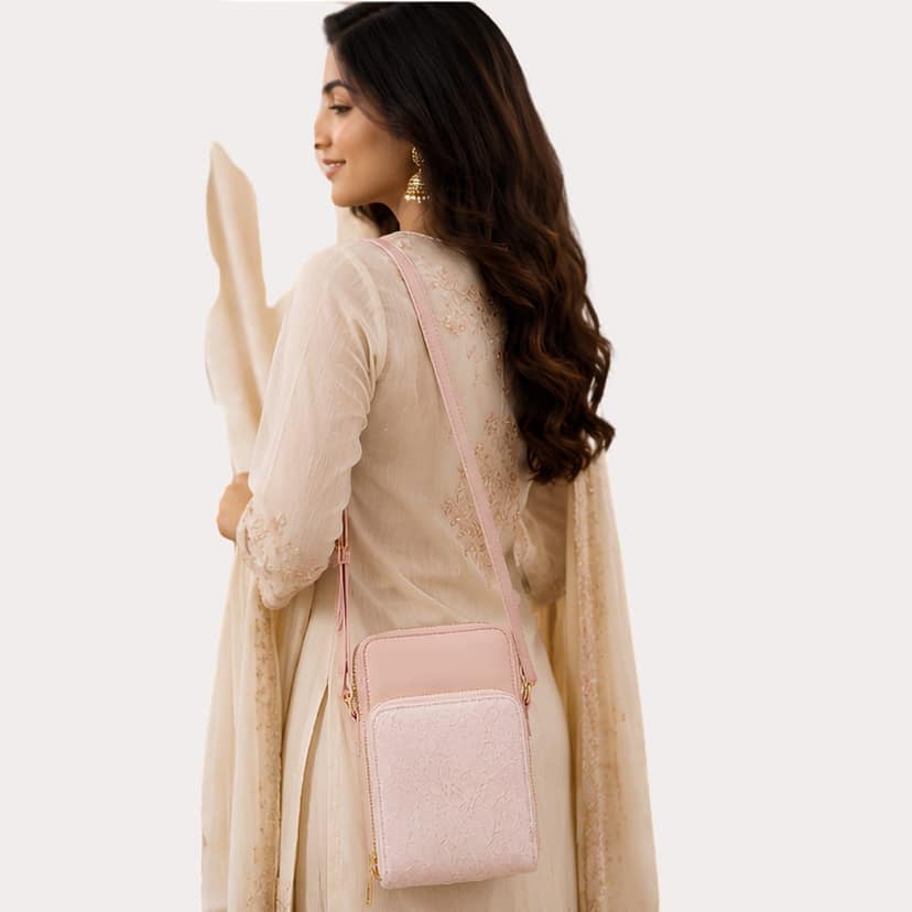 LavishLily Lavender Chain Sling Bag for Women view 2