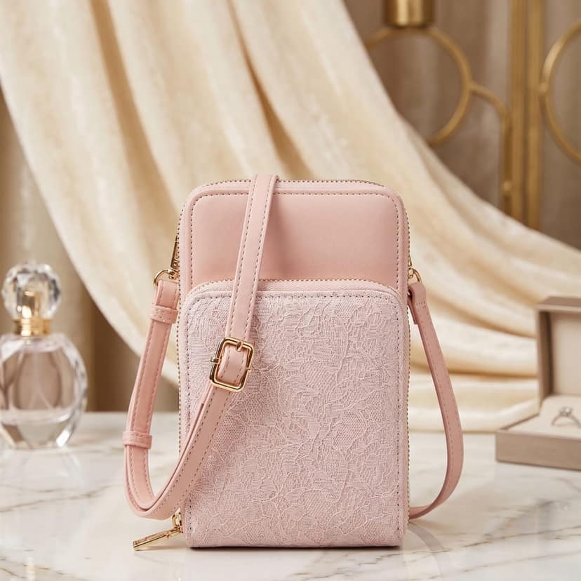 LavishLily Lavender Chain Sling Bag for Women view 3