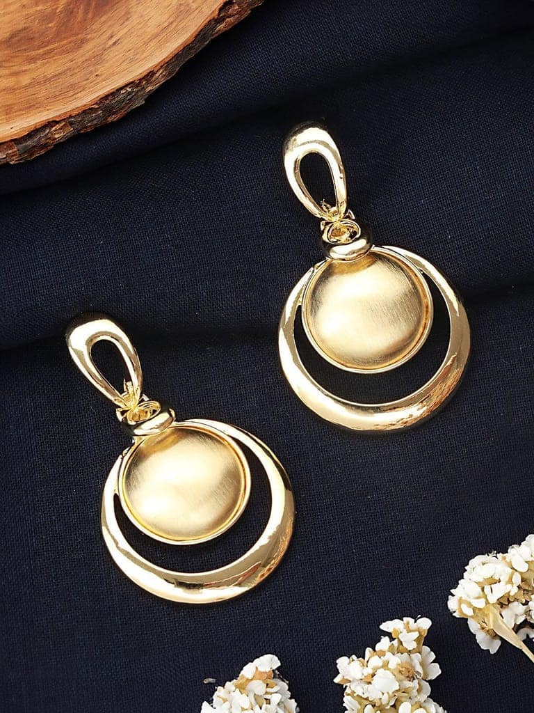 Anti-Tarnish Gold Plated Concentric balls Minimal Drop earrings view 8