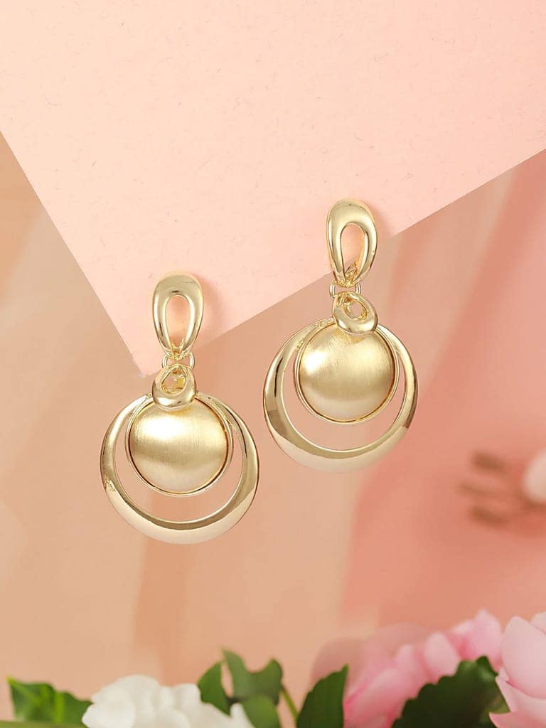 Anti-Tarnish Gold Plated Concentric balls Minimal Drop earrings view 9