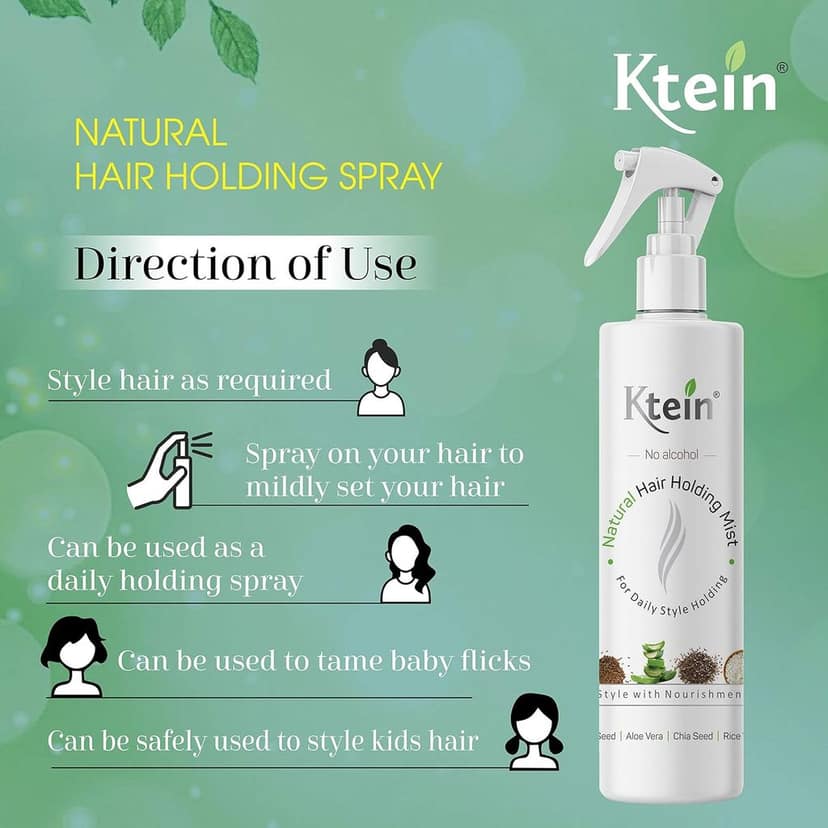 KTEIN HAIRSTYLE COMBO: Hair Heat Protection Spray 200ml + Hair Holding Spray 220ml view 6