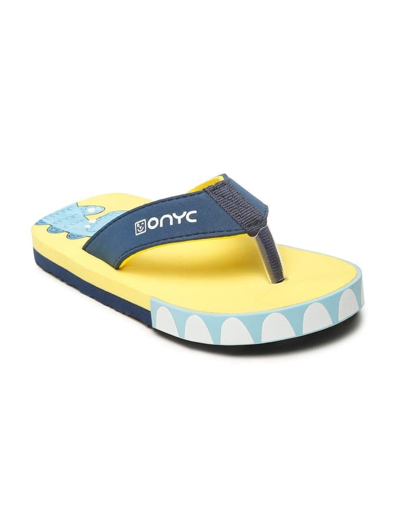 Premium Dino V-Shape Flip-flops - Yellow (Unisex) view 5