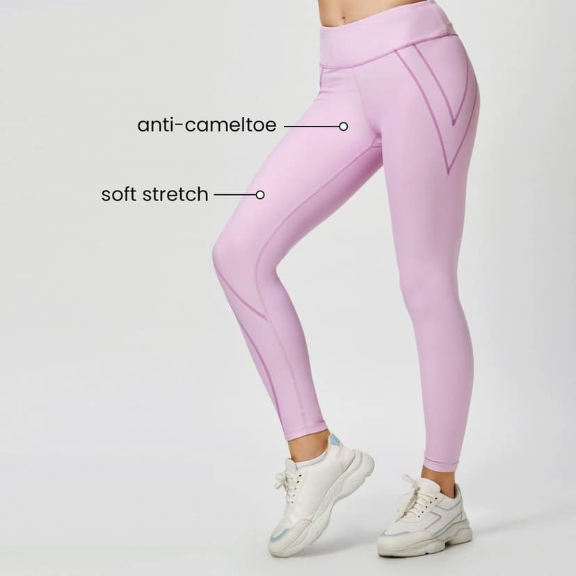 Extreme Uplift Leggings - Cotton Candy Pink ( Full Length ) view 3