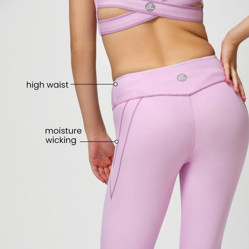Extreme Uplift Leggings - Cotton Candy Pink ( Full Length ) view 4