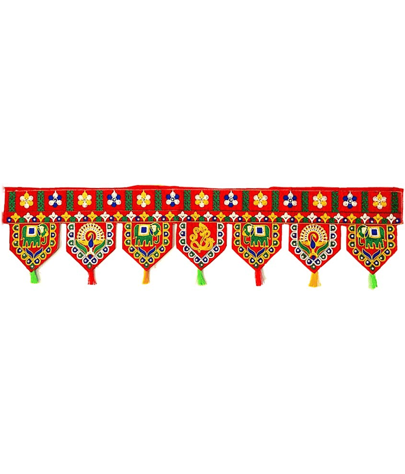 TORNORY Handmade Bandarwal Toran 3 ft Multi ( Pack of 3 ) view 2