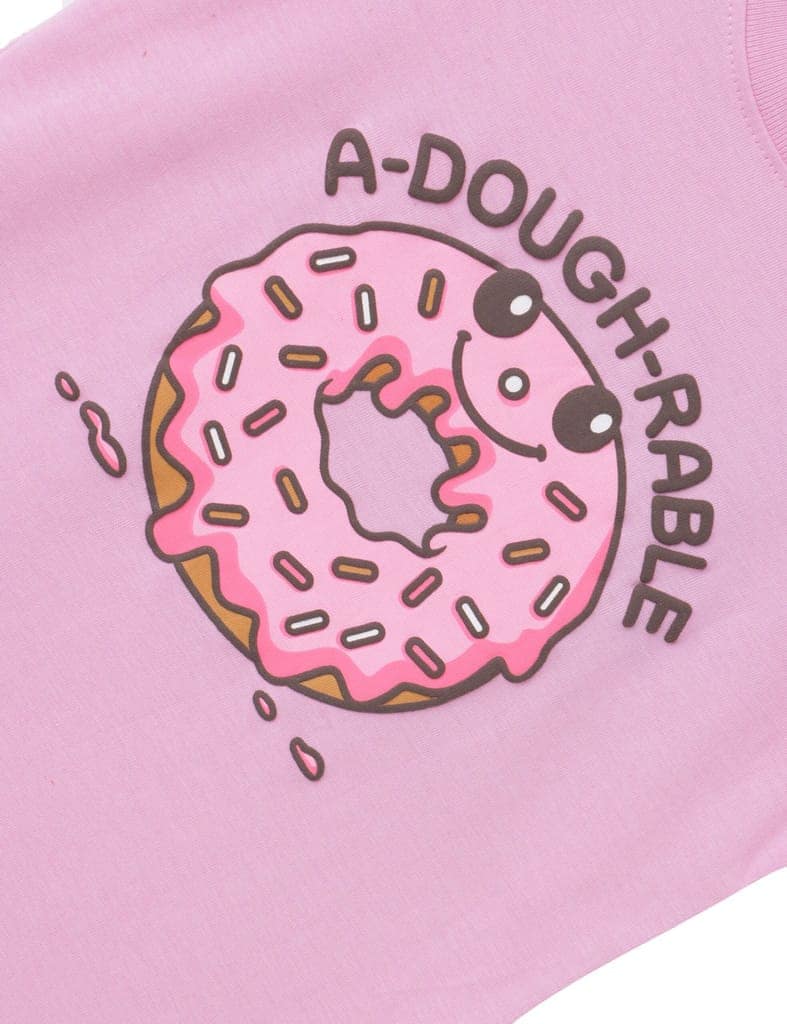 Girls T shirt Cotton Bon Bon Pink Donut Print view 3