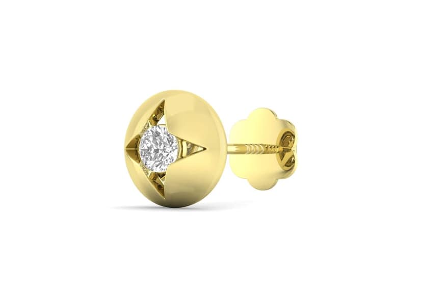 Radiant Starburst Ear Stud For Him (1 Pc Only) view 3
