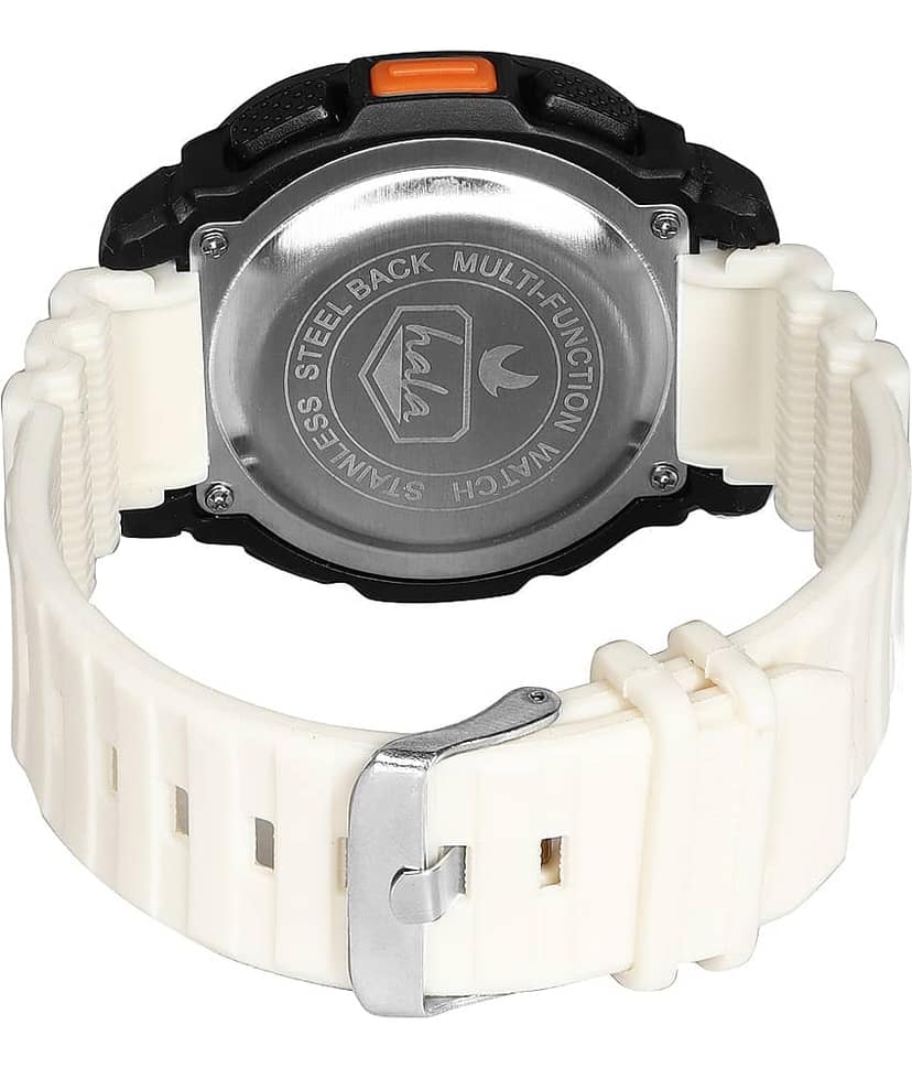Hala - White Silicon Digital Men's Watch view 2