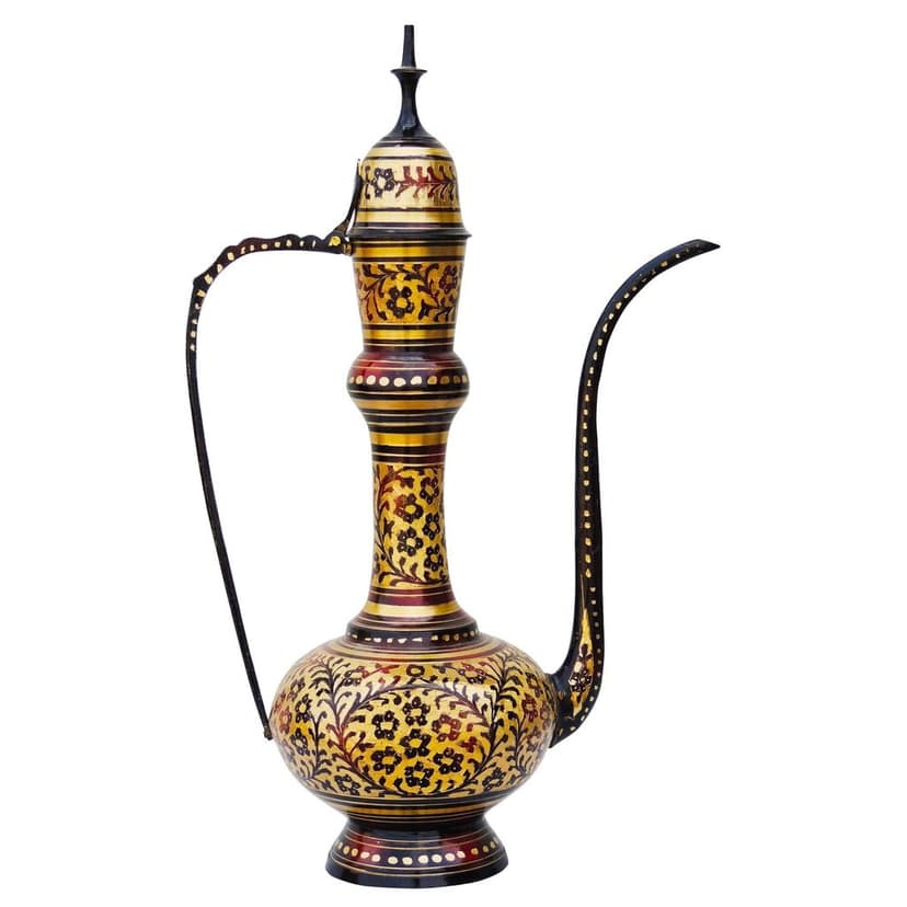 Brass Decorative Aftaba ? Classic Surahi Shape Home Decor Piece, Height : 20 Inch (FMAS350 D) view 3