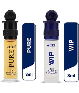 aco perfumes Pure & Wip Concentrated Attar Roll On 8ml COMBO SET