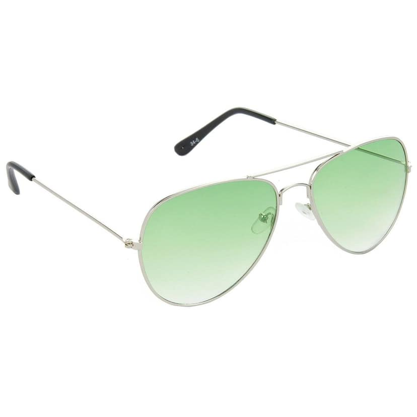 HRINKAR Pilot Stylish Sunglasses For Men And Women (Green And Pink Lens | Silver And Silver Frame - HCMB176) With Free Paper 3D Glass view 2