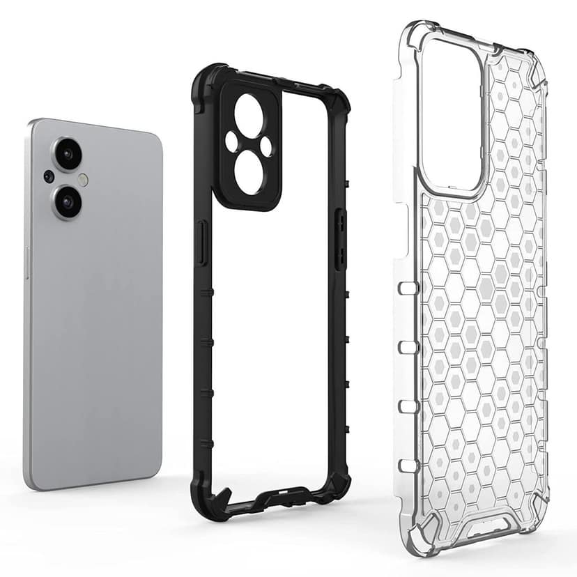 Faircost for Oppo F21 Pro 5G Hybrid Shockproof Back Cover Hard Outside Soft Inside- (Polycabonate::Transparent) view 5