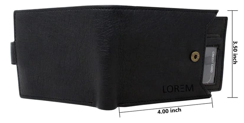 Removable Card Holder Bi-Fold Premium Faux Leather 7 ATM Card Slots Wallet for Men-B view 5