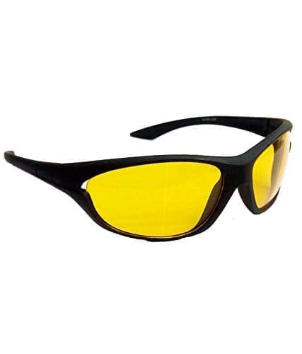 HRINKAR Sport And Rectangular Stylish Sunglasses For Men And Women (Yellow And Grey Lens | Black And Black Frame - HCMB350) With Free Paper 3D Glass view 4