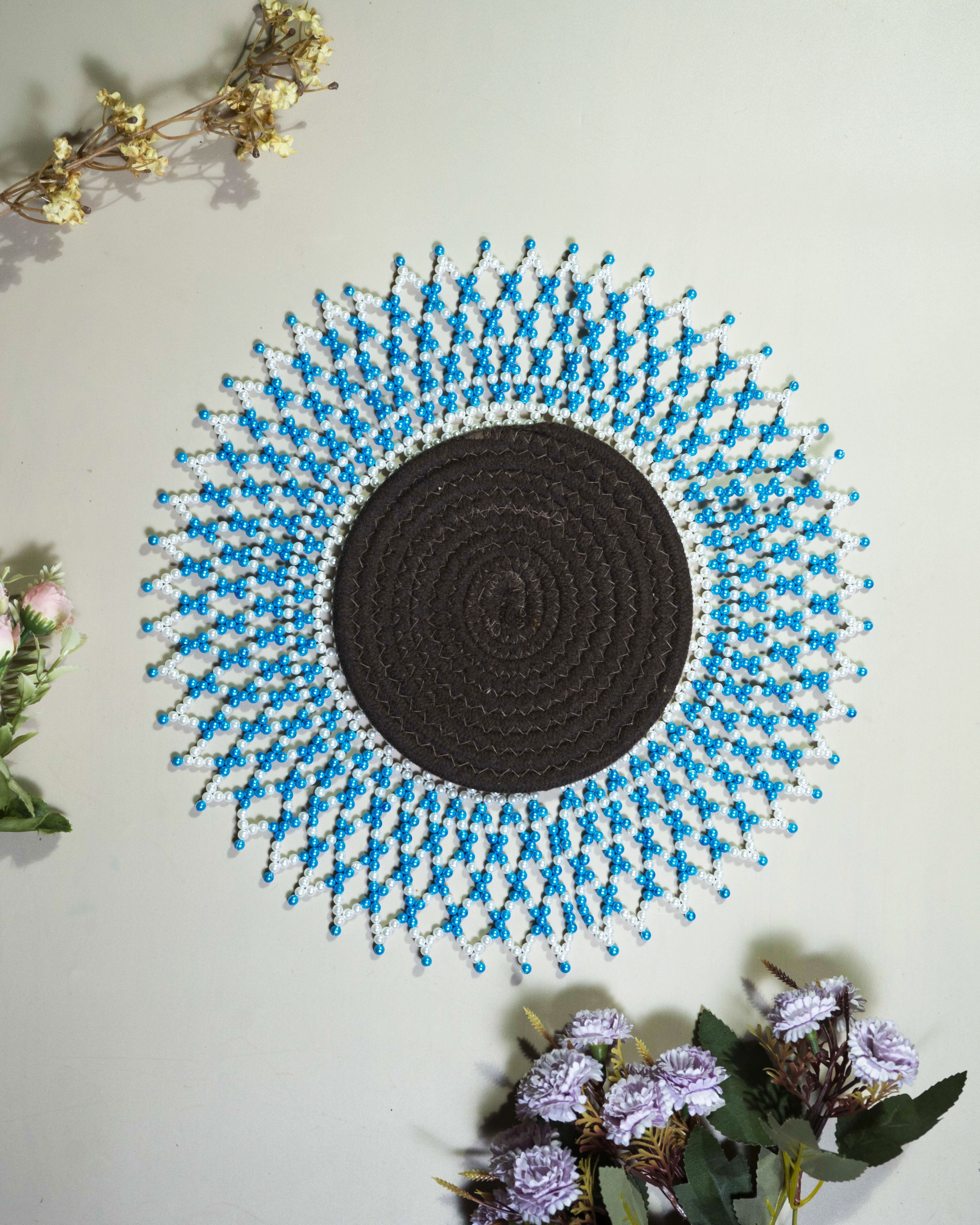 Traditional Moti Tat Mahirap with Decorative Bead and Thread Work for Festive and Religious Decoration
