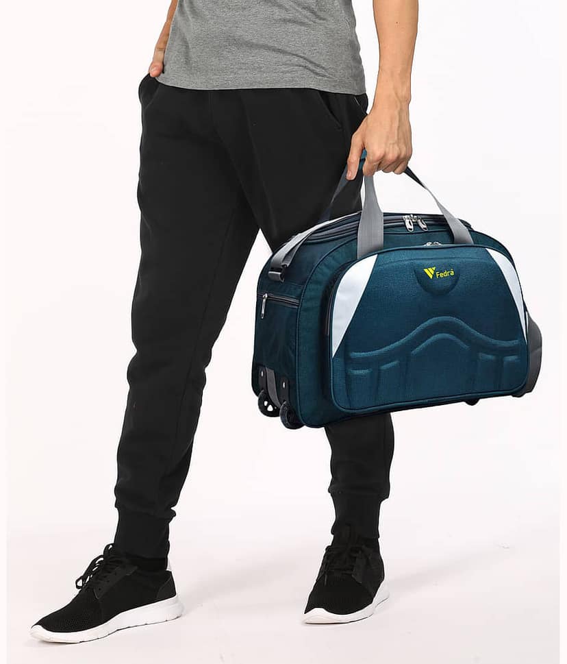 FEDRA - 40 Ltrs Green Polyester Duffle Bag view 2