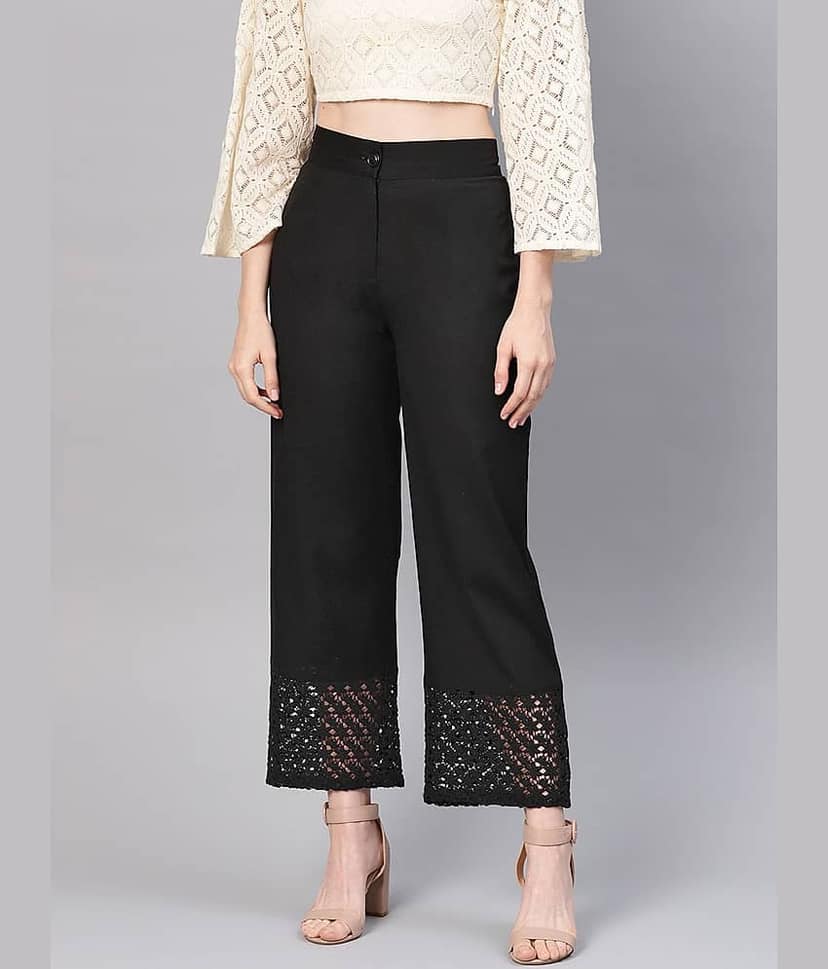 Juniper - Black Cotton Wide leg Women's Palazzos ( Pack of 1 )