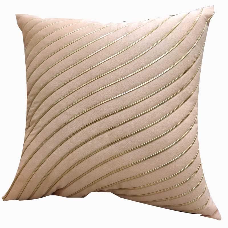 Beige & Brown Set of 3 Ethnic Motifs Embroidered Square Cushion Covers (16x16 inch or 40 x 40 cm) view 4
