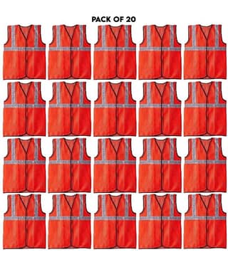 LAXMI Safety Jacket Orange (Pack of 20) Orange Safety Jacket