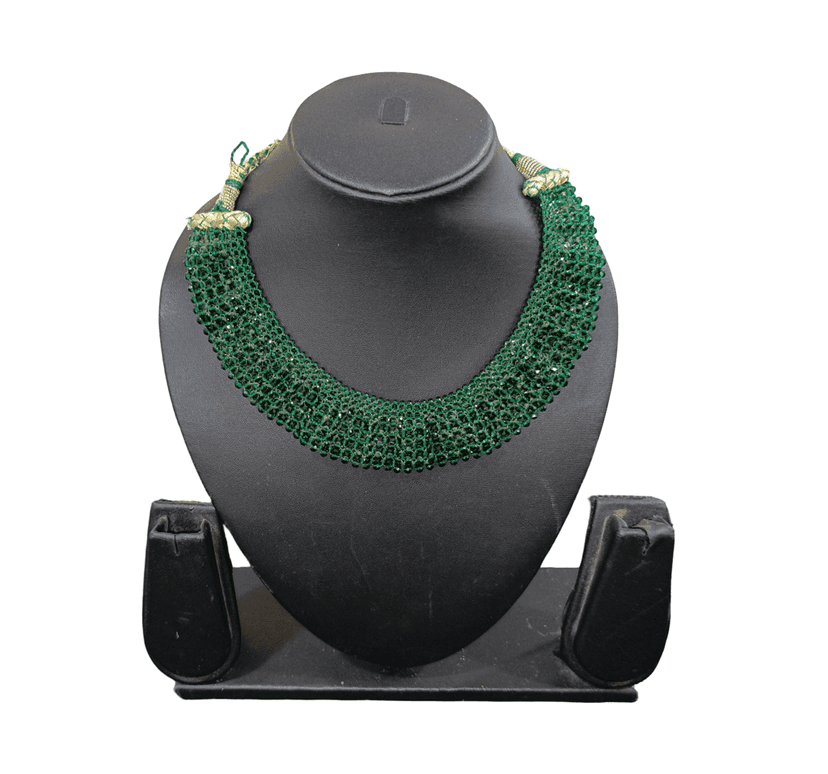 Green Beaded choker set