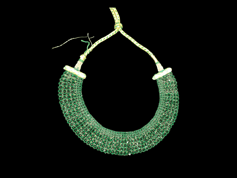 Green Beaded choker set view 4