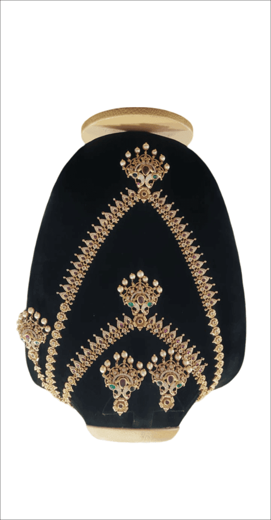 Gold Plated Traditional Indian Temple Jewellery Set view 3