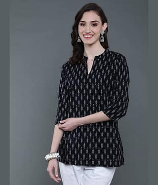 Cotton Short Kurti For Women (Pack of 1)