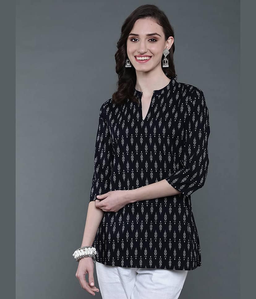 Cotton Short Kurti For Women (Pack of 1)