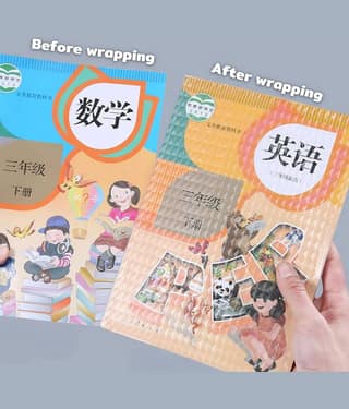 SKYVILLA 30pcs Book Covers Waterproof Plastic Transparent Paper Sticker Book Cover for Textbooks Biding Cover Protective Thick Sticky Cover for Students School Office Self-Adhesive (3 Different Size)