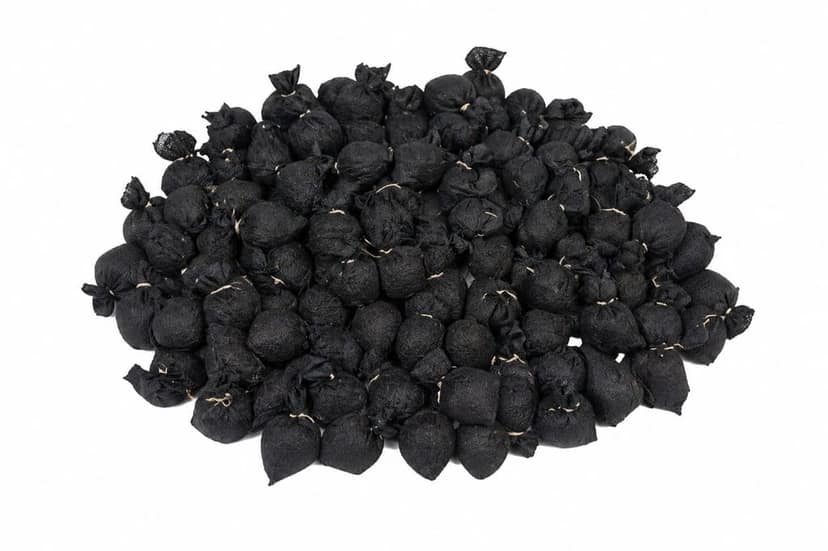 Black Cloth Sesame Seed Pouch (Til Pouch) – 100 Pcs | For Pooja, Daan & Ritual Use view 2