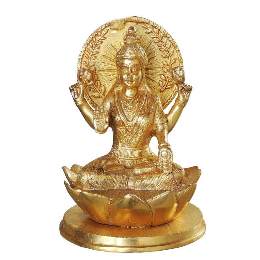 Brass Showpiece Laxmi Ji God Idol Statue (BSMAS1034 L) view 2