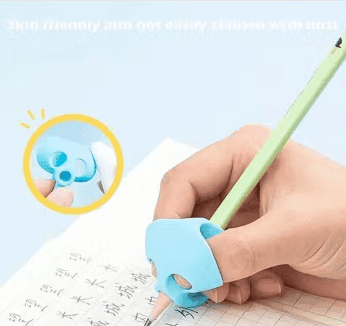 Silicone Pencil Holder for Children – Ergonomic Finger Gripper Writing Aid (Pack of 5) view 2