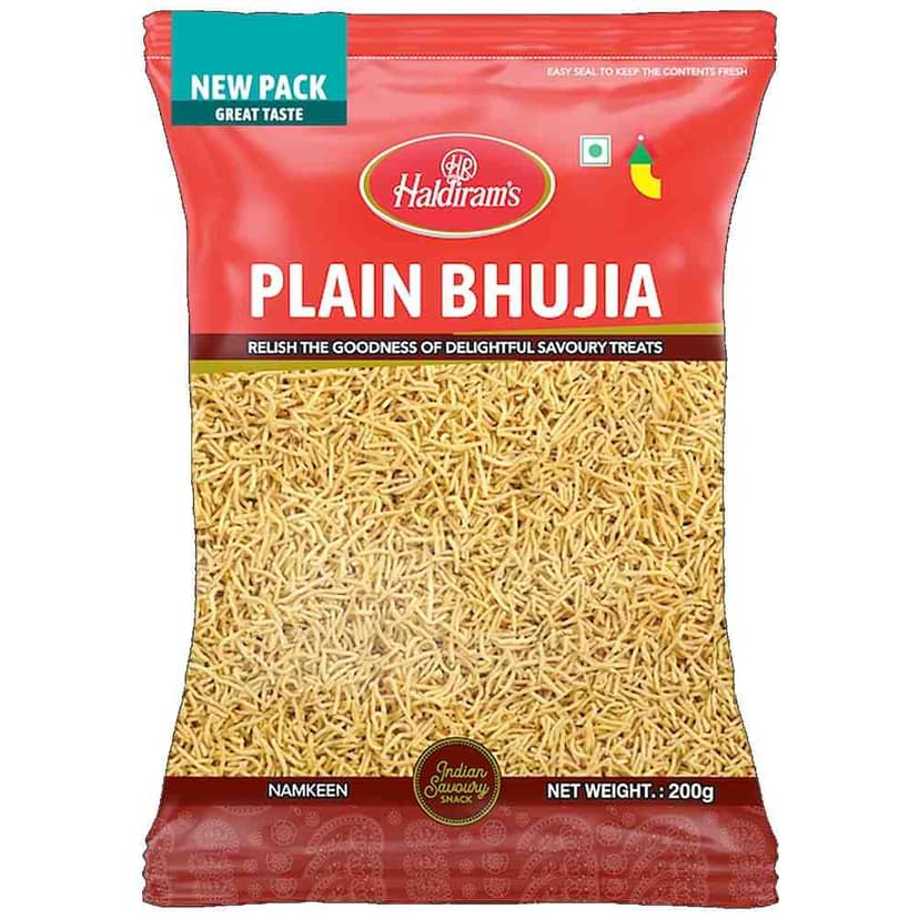 Haldiram's Namkeen - Plain Bhujia, 200 g Pouch