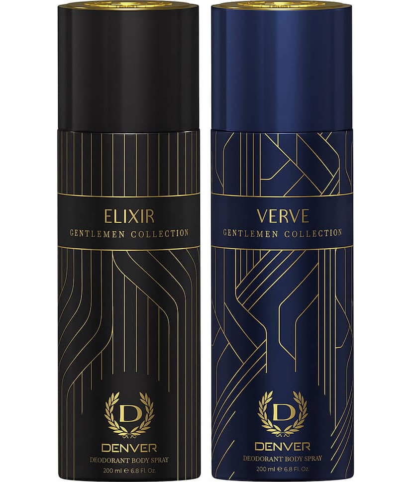 Denver Gentlemen Collection Elixir & Verve Long Lasting Deodorant 200 ml Each For Men (Pack of 1)