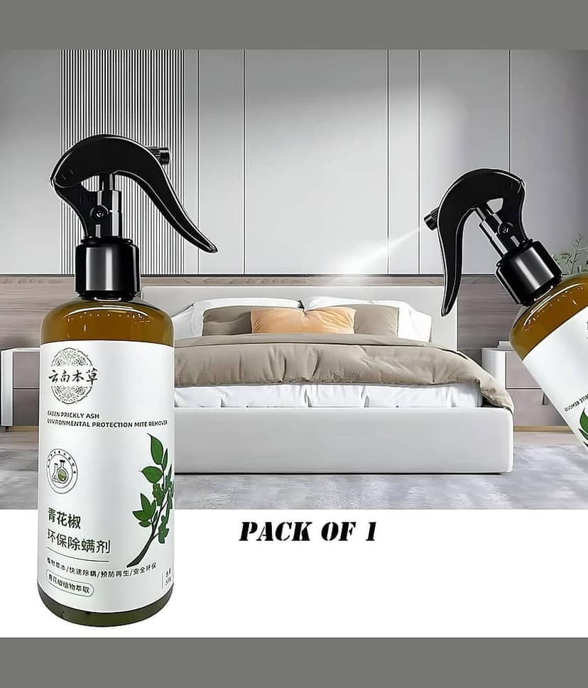 Anti-Mitee Spray for Bedding and Clothes | Plant-Derived Mite Remover Spray | Natural Mite Eliminator for Home & Garden