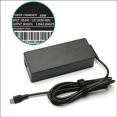 Toshiba, HP, Dell, Lenovo, Acer Universal Laptop Charger/Adapter 65W 5-20V/3.25A (USB Type-C) - Compatible view 3