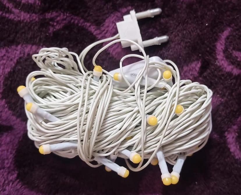 Yellow or Warm White LED Lighting/Rice Lights/String Lights/Fairy Lights with Constant Function, 9.9 Meter Length & 42 LED Bulbs view 2