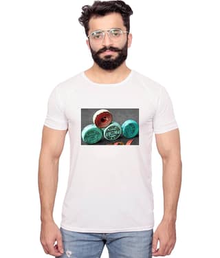 Nityanand Enterprises White Cotton Blend T-Shirt