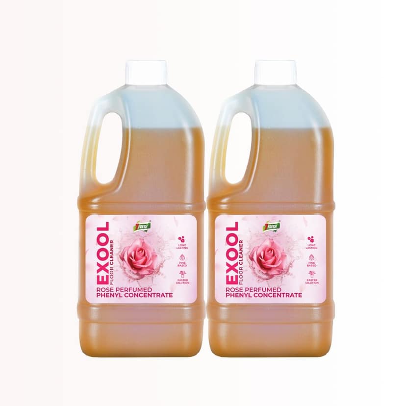 7Fresh Exool Perfumed Phenyl Concentrate Liquid 1 Ltr (MAKES 30 LITTER OF THICK WHITE PHENYL) Floor Cleaner,Pine Based,Long Lasting,Faster Dilution,Phenyl Essence