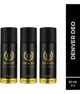 Denver Caliber Nano Deodorant Spray for Men 50 ml each ( Pack of 3 )