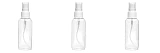 Transparent Plastic Empty Refillable Reusable Fine Mist Spray Bottle with Dust Cap 100 ml Spray Bottle(Combo & Pack of 3)