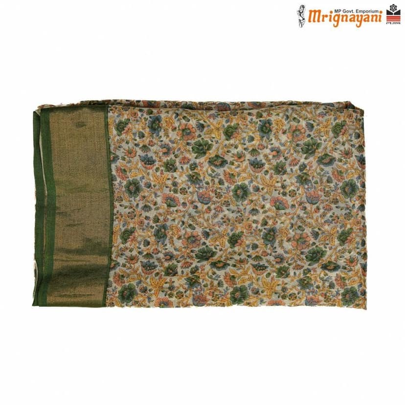 HANDLOOM CHANDERI SILK SAREE WITH BLOUSE (SKU - 3N0101080622 , SAREE - 1224) view 5