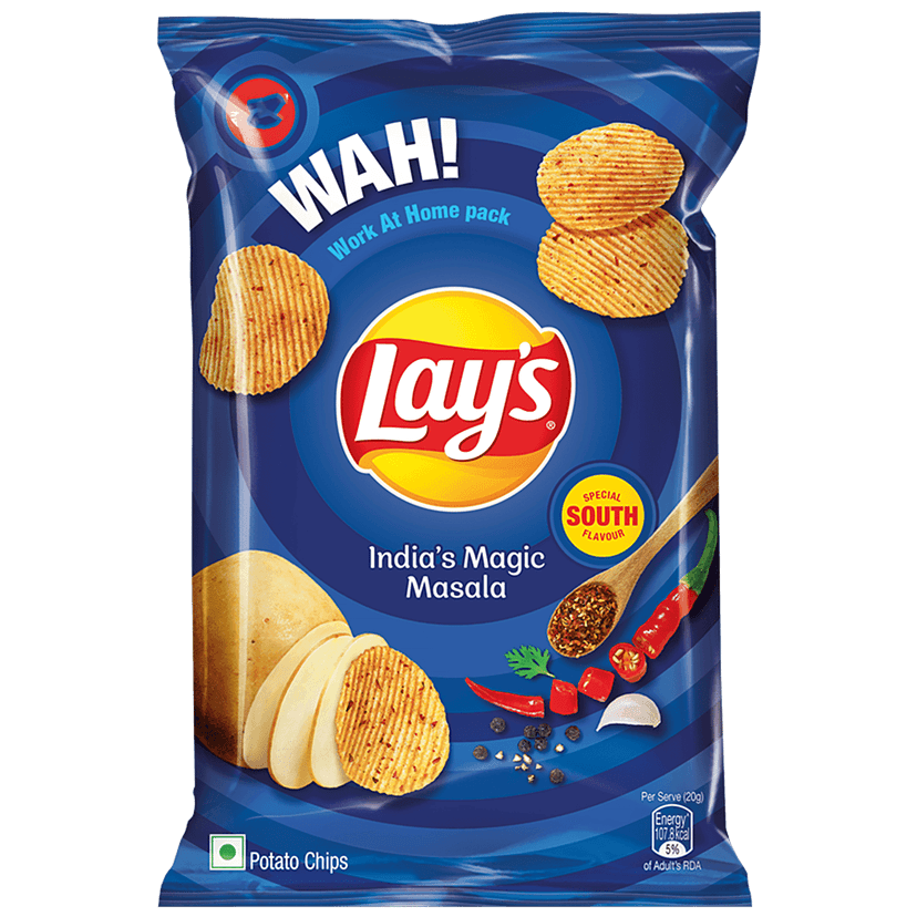Lays Potato Chips - India's Magic Masala Flavour, Crunchy Snacks, 157 G