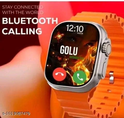 T800 Ultra Smart Watch with Orange Ocean Band
